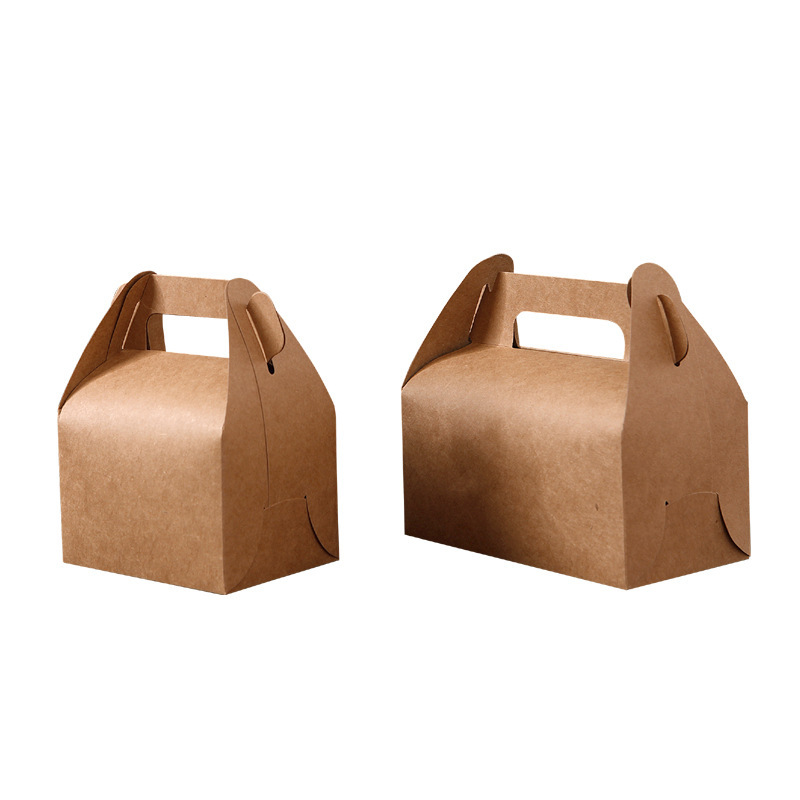 Picture of Ready-Made Pastry Boxes with Custom Printing, Kraft Paper and White Card Hand-Held Cookie Boxes, Mooncake Boxes, Cake Boxes, Mousse Packaging Boxes
