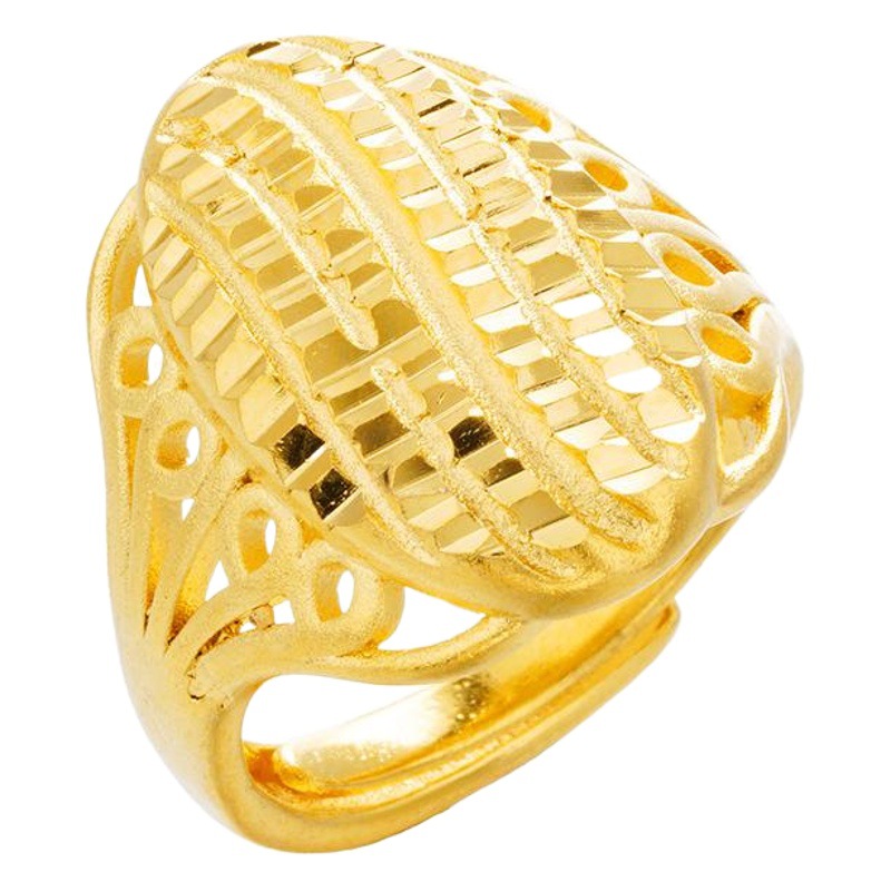 Cross-border hot accessories brass gold-plated shell open ring Vietnam gold women's fashion ring wholesale