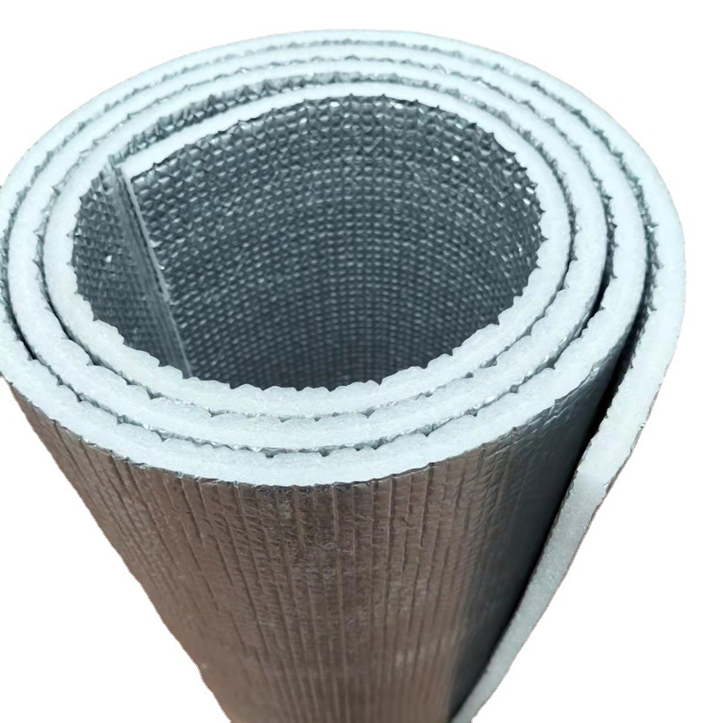 Picture of Pearl cotton aluminum foil thickened moisture-proof pad 10mm Pearl cotton aluminum film board moisture-proof insulation cotton double-sided Plaid aluminum film