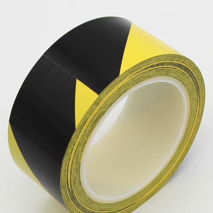 Pvc Warning Tape Waterproof Black and Yellow Zebra Safety Warning Workshop Marking Landmark Line Tape Wholesale