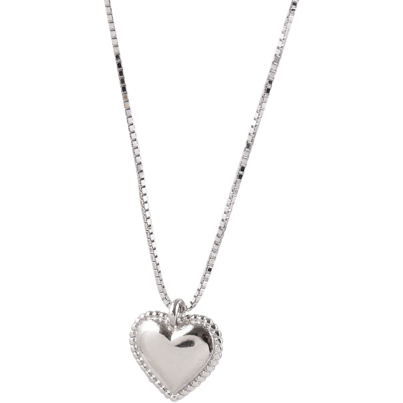 Love Necklace Female Ins Simple Heart-Shaped Clavicle Chain 2022 New Popular High-End Design Fashionable Cold Style