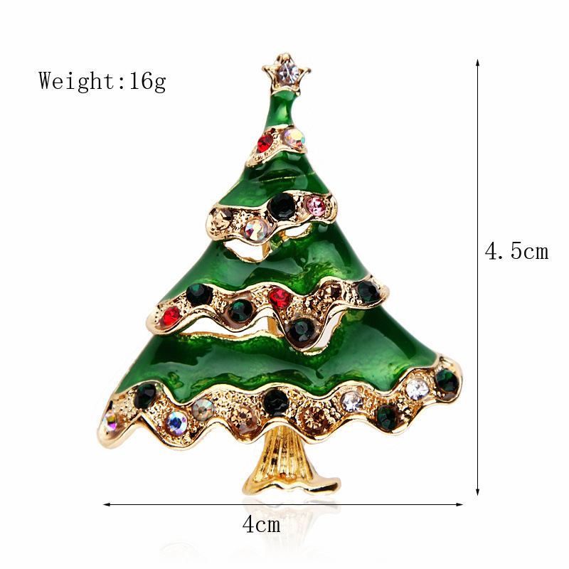Picture of Lanhao European and American New Fashion Christmas Brooch Christmas Tree Shoes Elk Wreath Snowflake Bell Pin Women