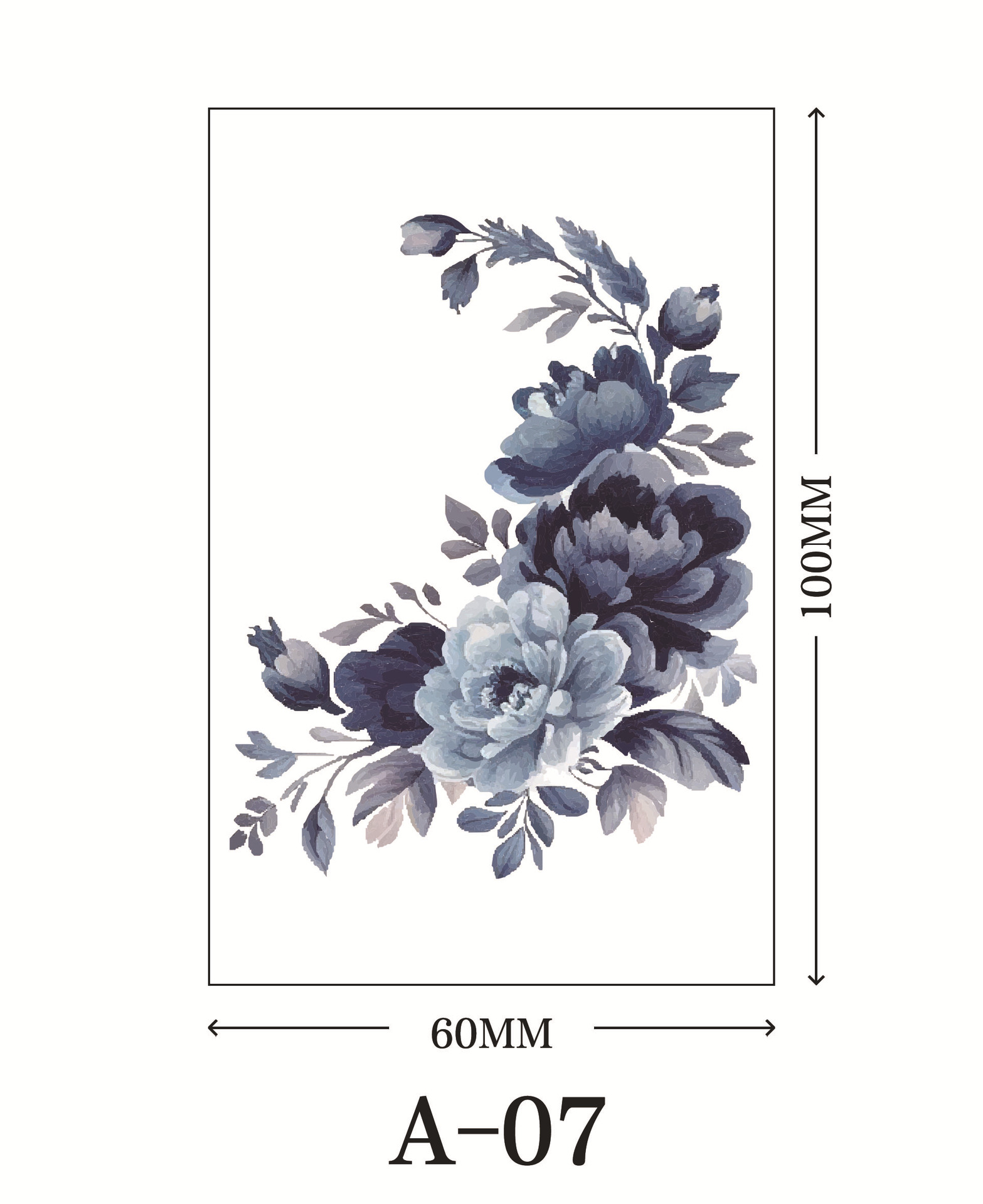 Picture of New cross-border rose flower tattoo stickers small fresh net red color tattoo stickers factory wholesale waterproof and durable