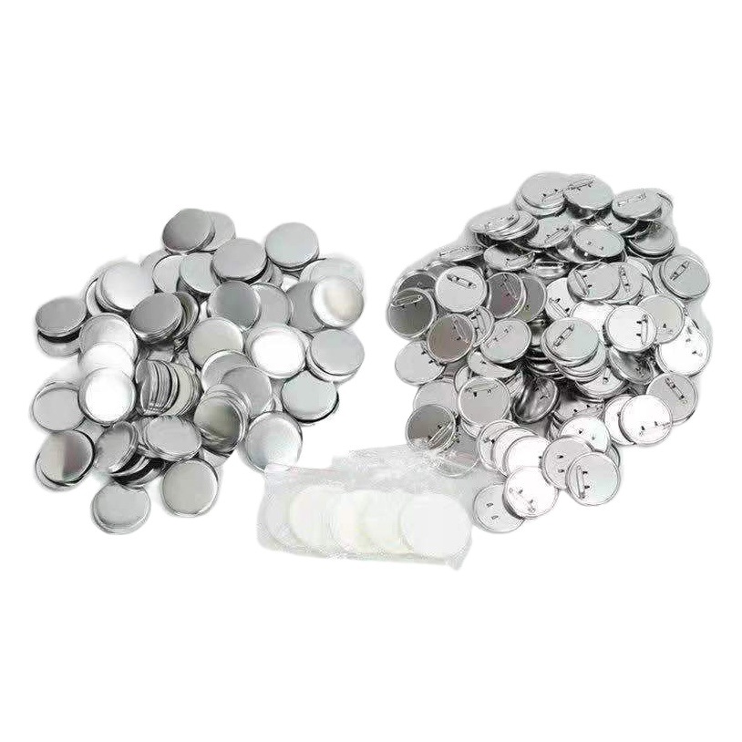 Wholesale Tinplate Sungu Bottom Safety Needle Consumables Bar Frosted Iron Bottom Paper Clip Badge Making Consumables Accessories