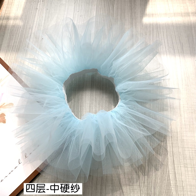 Picture of Children's Dance gauze skirt female ballet pettiskirt half-length short mesh 61 performance skirt practice skirt White Black