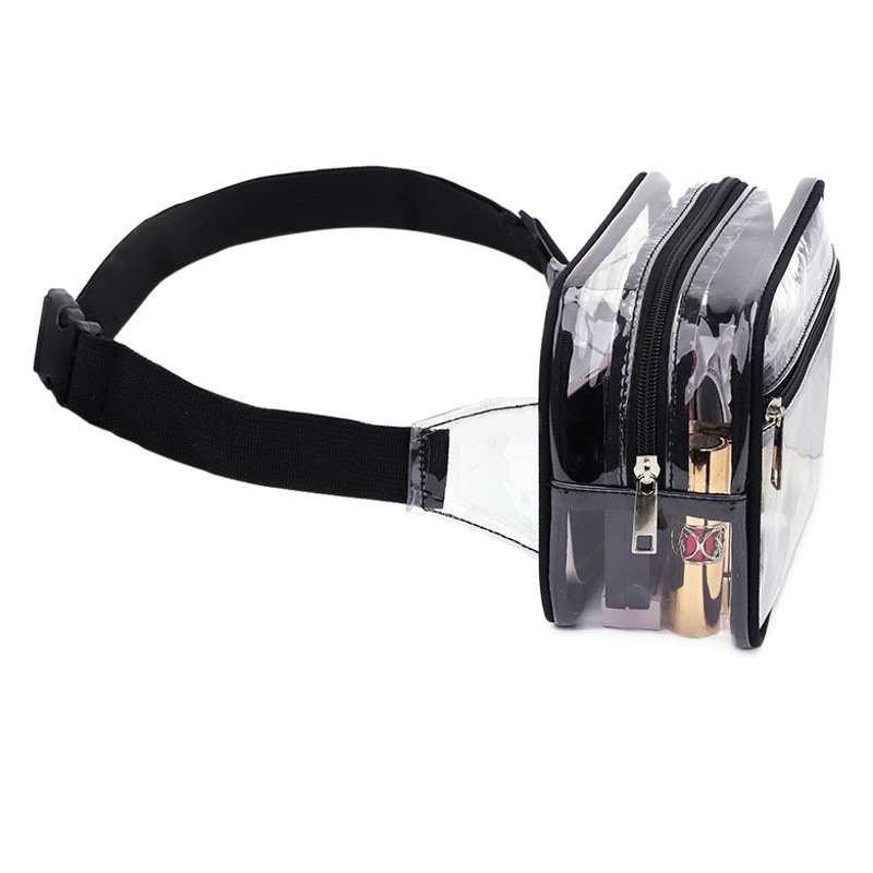 Picture of Cross-border new pvc transparent waist bag outdoor sports waterproof storage crossbody chest bag visual portable sports waist bag