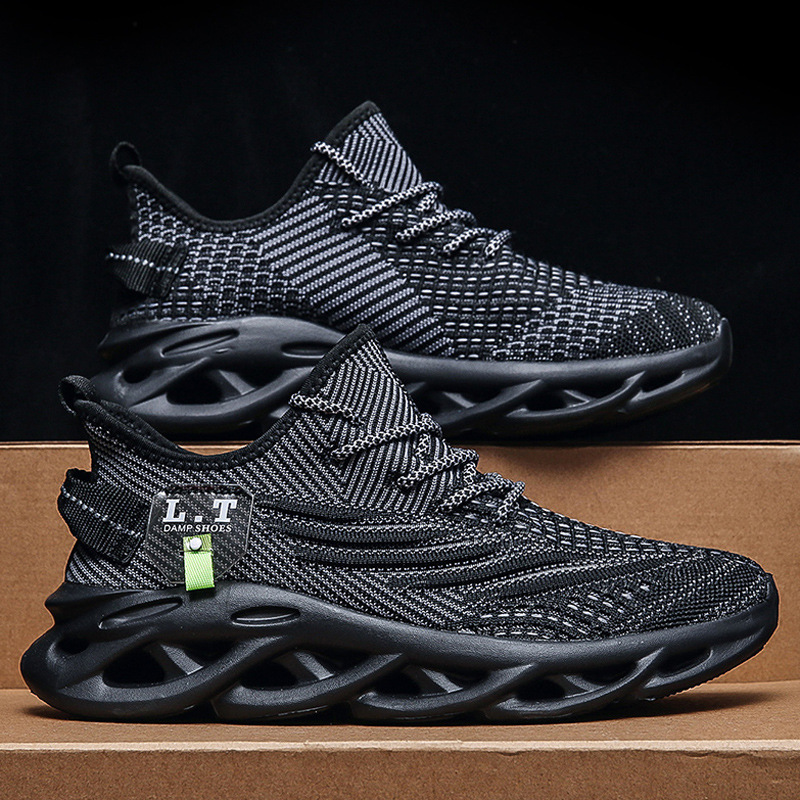 45 Large Size 46 Size 47 Black 48 Men's Shoes Spring & Fall Versatile Sports Running Casual Deodorant Breathable Mesh Shoes Men's Summer Style