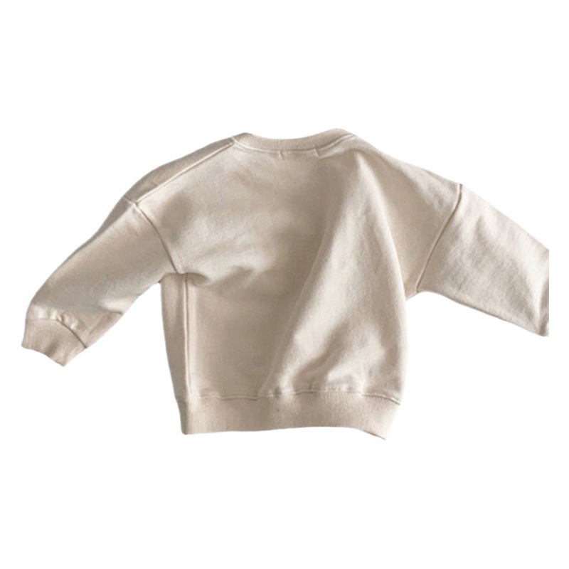 Korean Style ins Children's Top for Middle and Small Children's Cotton Sweater for Boys and Girls Autumn and Winter New Baby's Letter Western Style Pullover