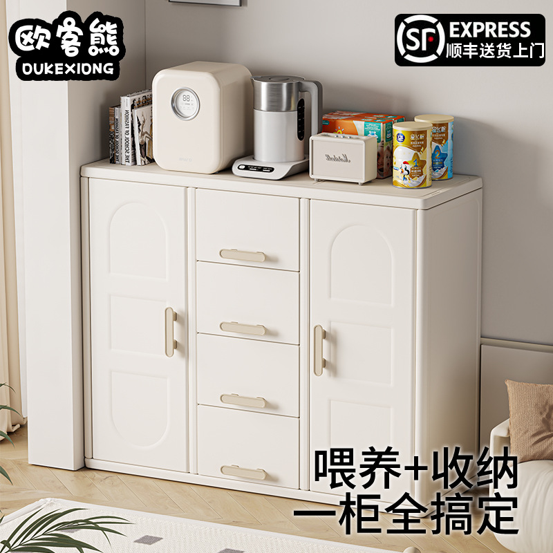 Children's Storage Cabinet Large Capacity Clothes Toy Storage Cabinet Baby Feeding Table Baby Wardrobe Coat Combination Home