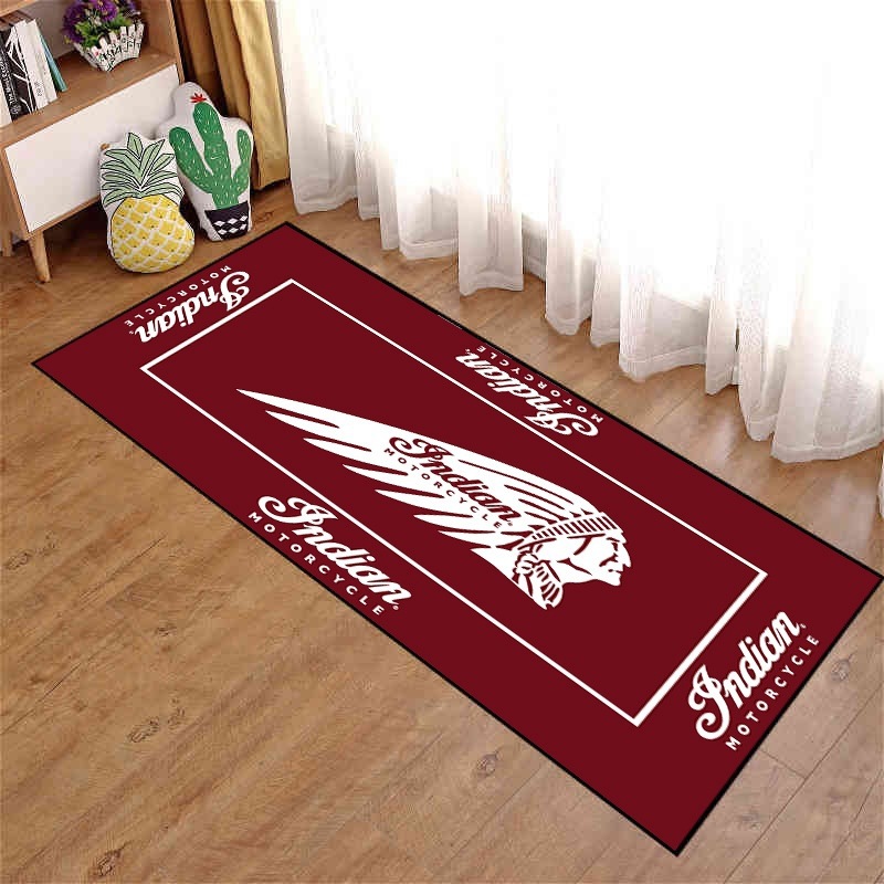 Picture of Motorcycle enthusiast carpet motorcycle display Harley Honda Ducati bedroom bedside blanket cross-border racing floor mat