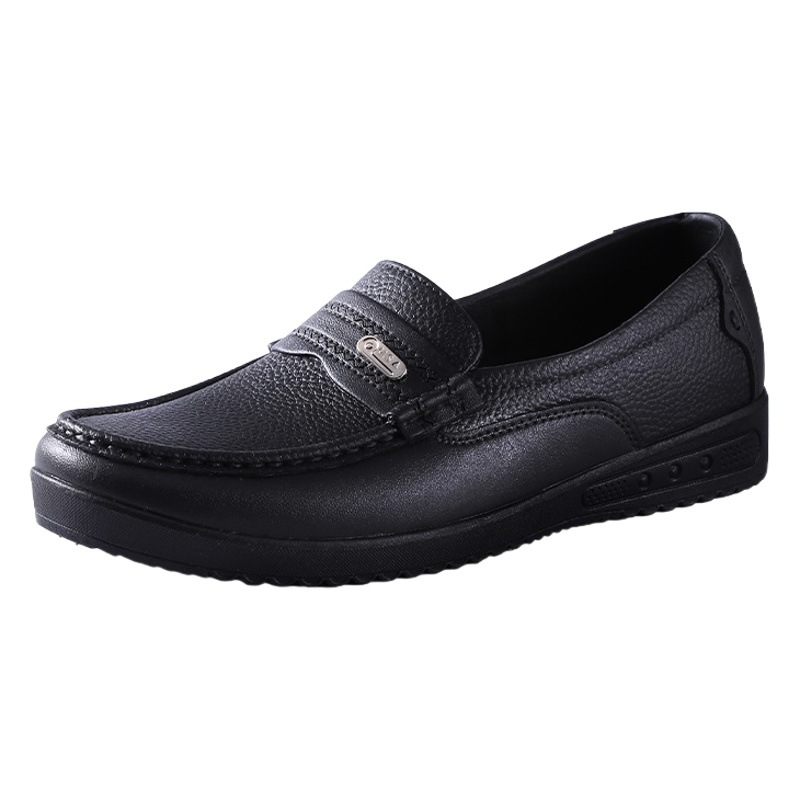 Short waterproof rain boots men's low wear-resistant non-slip oil-proof leather shoes thick bottom plastic kitchen work shoes work Chef
