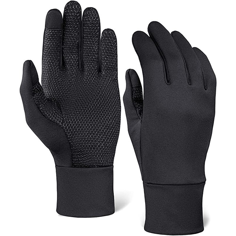Winter Men's Sports Velvet Gloves Waterproof Cycling Warm Gloves Outdoor Running Cold-Resistant and Cold-Proof Touch Screen Gloves