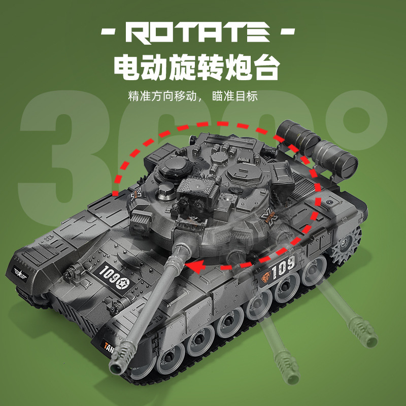 Picture of Children's remote control tank remote control off-road vehicle military model simulation tank electric armored vehicle crawler boy