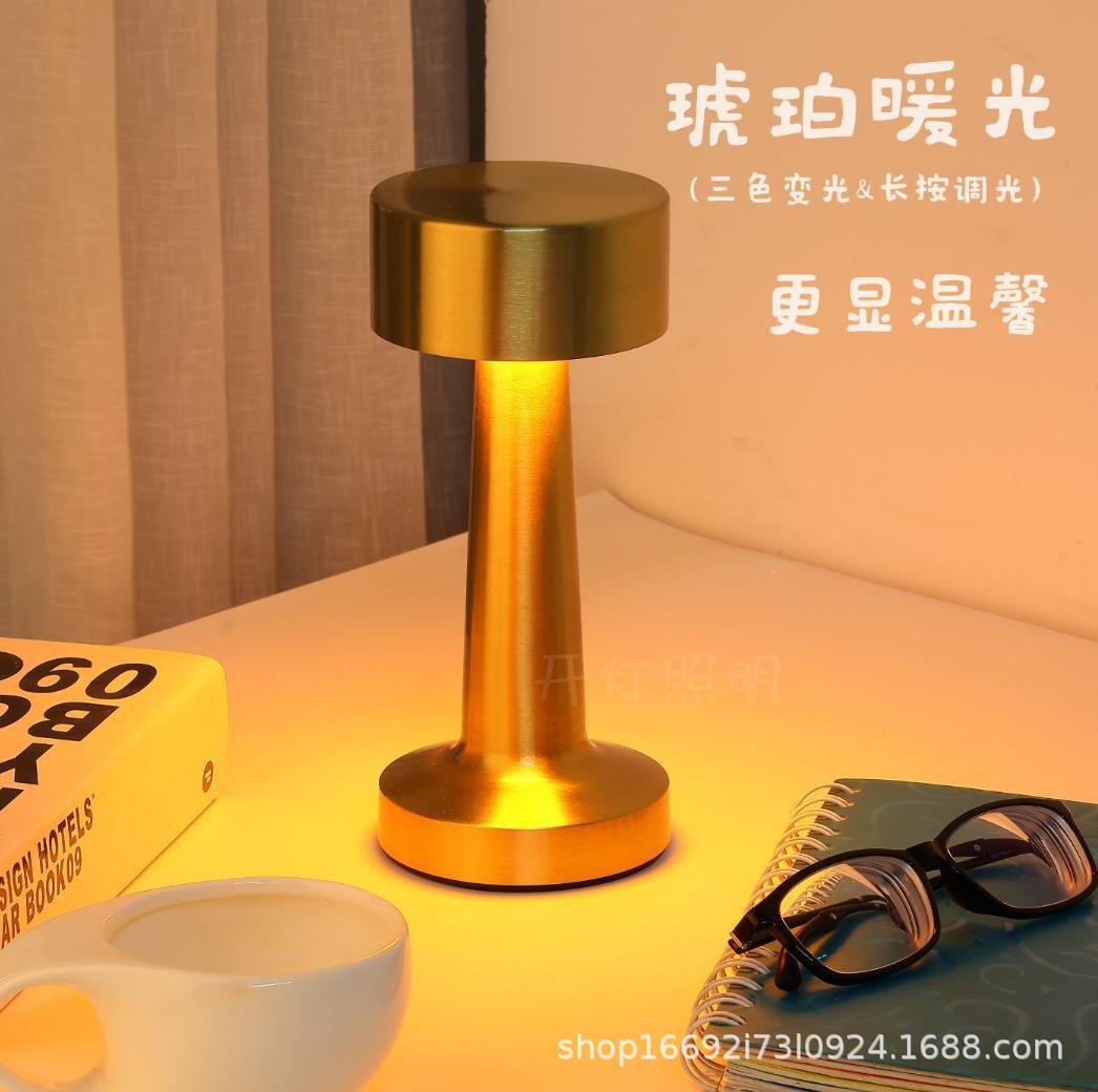 Dumbbell Table Lamp Led Metal Pat Lamp Bar Accessible Luxury Outdoor Table Decoration Table Lamp Gift Creative Night Light