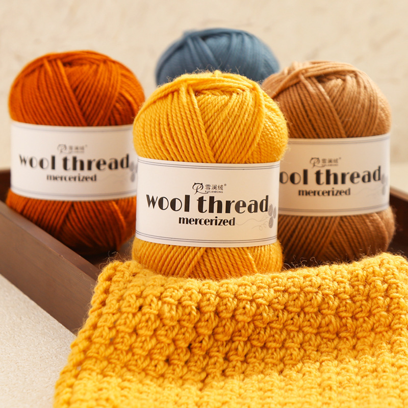Xuelan velvet wool thread stick needle hand knit scarf sweater baby thread crochet diy material bag wholesale
