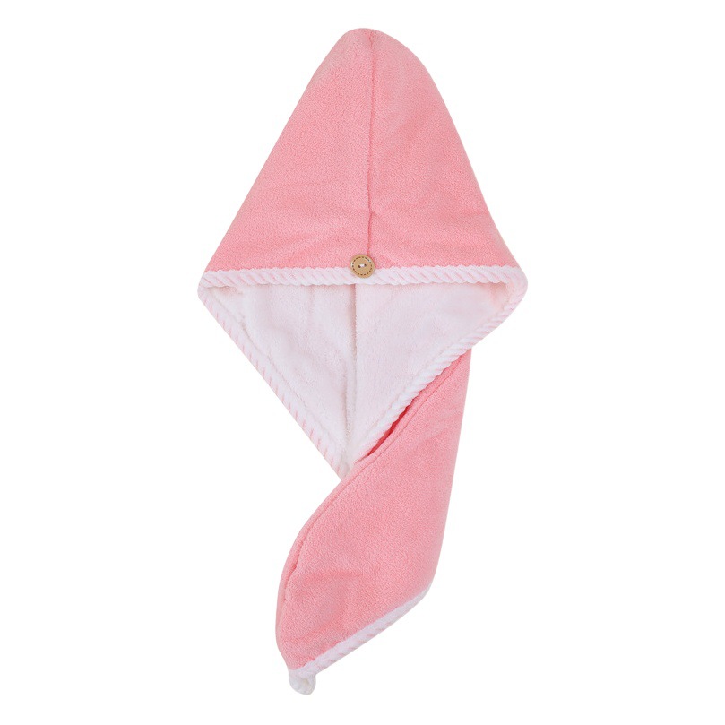 Women's thick coral fleece absorbent hair drying towel quick-drying hair cap towel cute shower cap wholesale