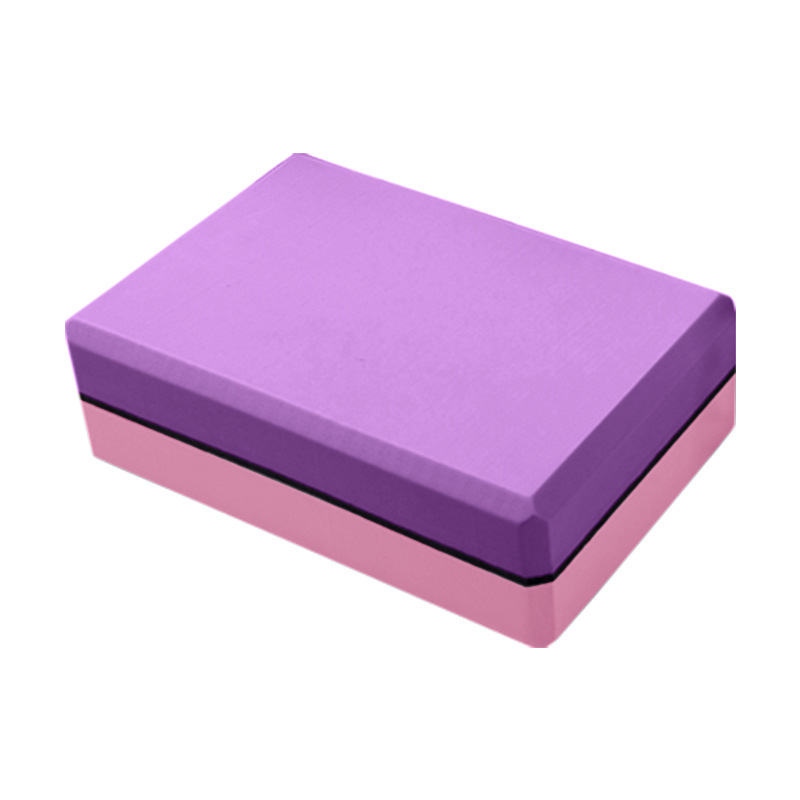 Picture of Two-color yoga brick eva thickened yoga auxiliary yoga brick foam dance brick 200g manufacturers support logo