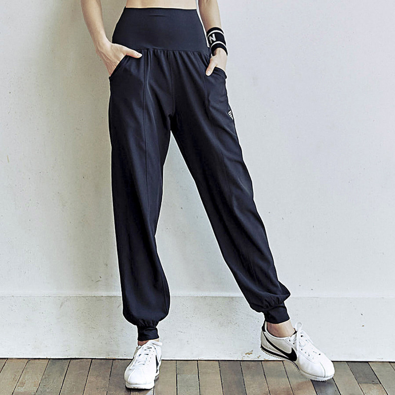 Picture of New loose harem Dance Pants Women's Training running sweat-absorbent quick-drying sports trousers fitness yoga high waist pants