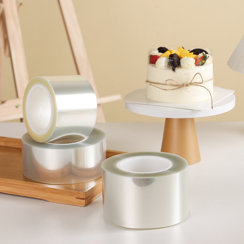 Birthday Cake Rim Heightened and Thickeneded Korean Mousse Pet Cake Rim Transparent Hard Baking Packaging 10/8cm