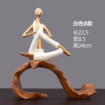 Picture of Cute styling Yoga Girl Fitness window miniature scene ornaments desktop ins girl room decoration wholesale