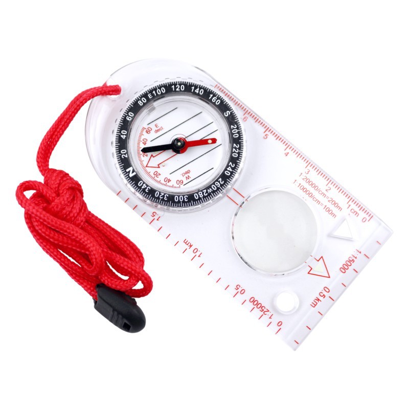 Amazon hot sale outdoor map scale compass north pointer SD482 with magnifying glass multifunctional gift