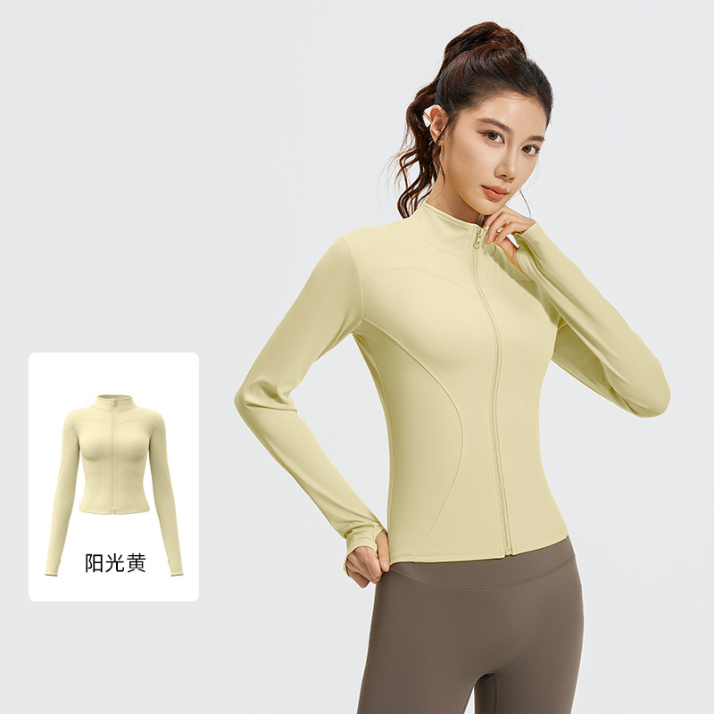 Picture of Juyitang's New Nude Yoga Jacket Slimming Breathable Running Fitness Sports Jacket for Women