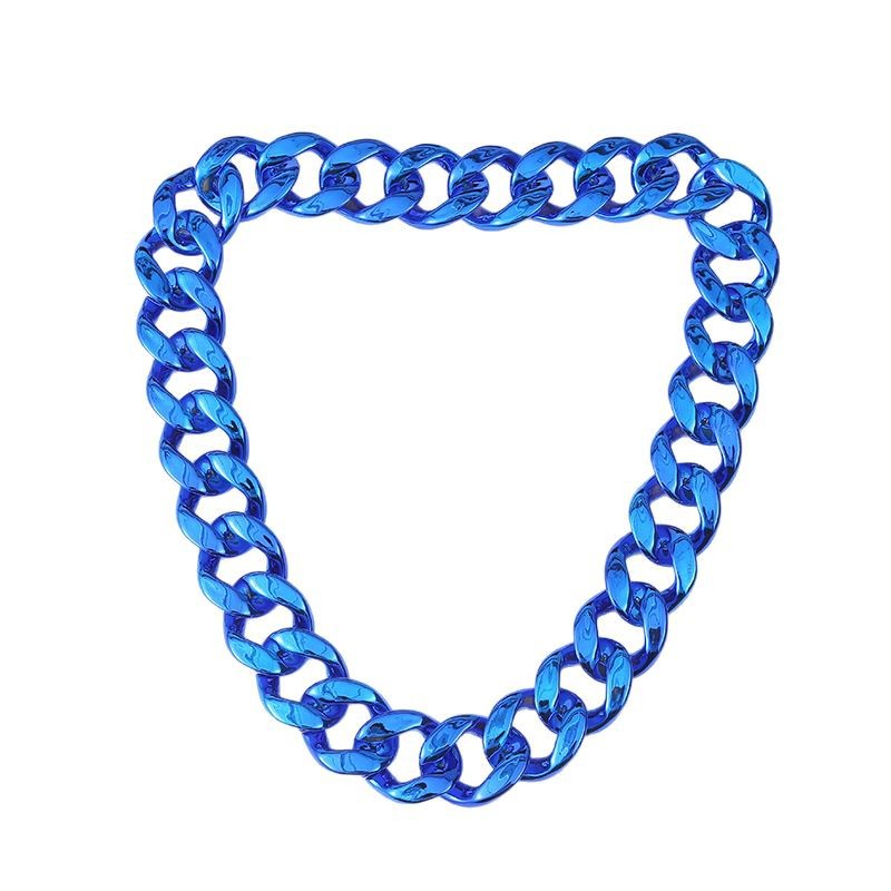 Picture of Fashionable and Atmospheric Simulated Gold High-End Exaggerated Chain Multi-Color Personalized Hip-Hop Photo Performance Props Manufacturer Wholesale