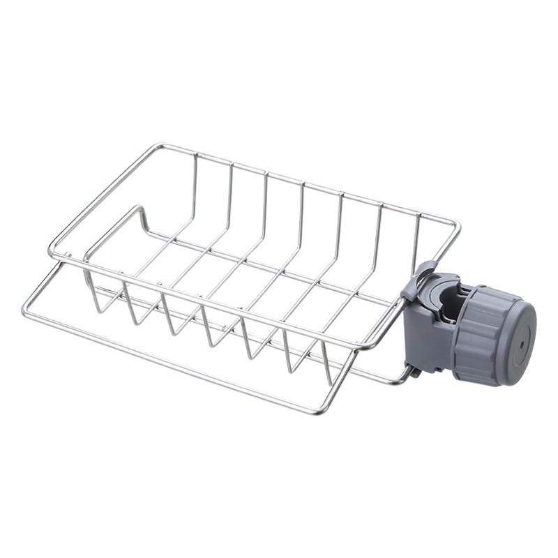 Faucet draining storage rack kitchen shower tube dish brush storage multi-functional stainless steel countertop storage household