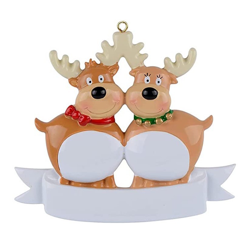 Picture of Christmas Reindeer Family Cute Home Pendant Christmas Elk Family Christmas Holiday Name Pendant