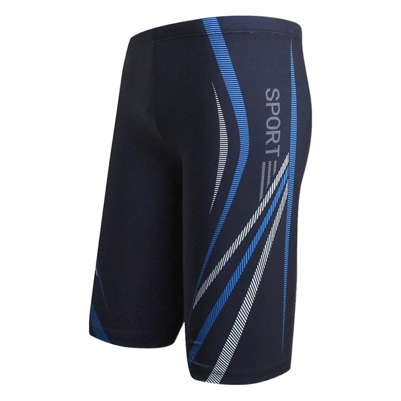 Men's five-point swimming trunks extra large fashionable printed lace-up swimming trunks hot spring polyester beach shorts wholesale