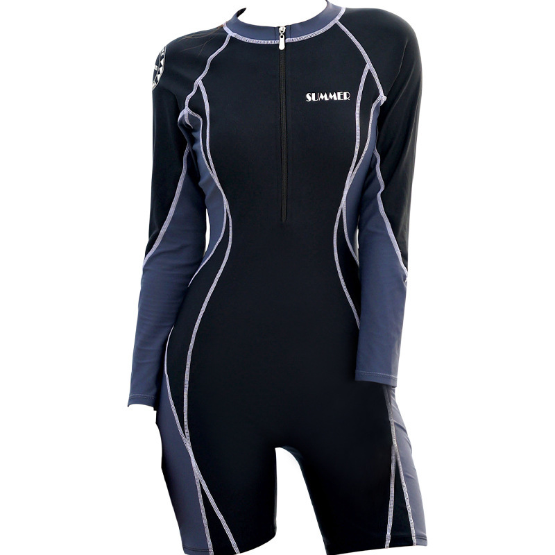 Picture of Yuke adult swimsuit women's one-piece long sleeve warm new winter vacation swimming hot spring swimming quick-drying swimsuit