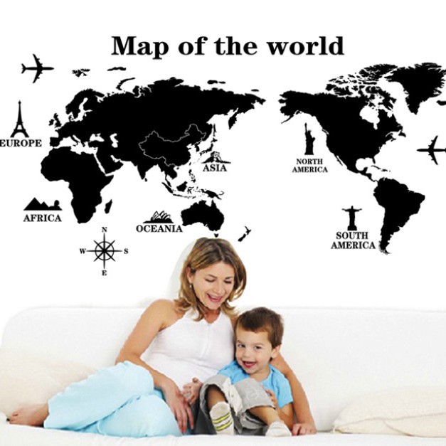 Picture of World Figure AY9133 New Removable Stickers European and American Fashion Wall Stickers Sofa Background Decorative Stickers
