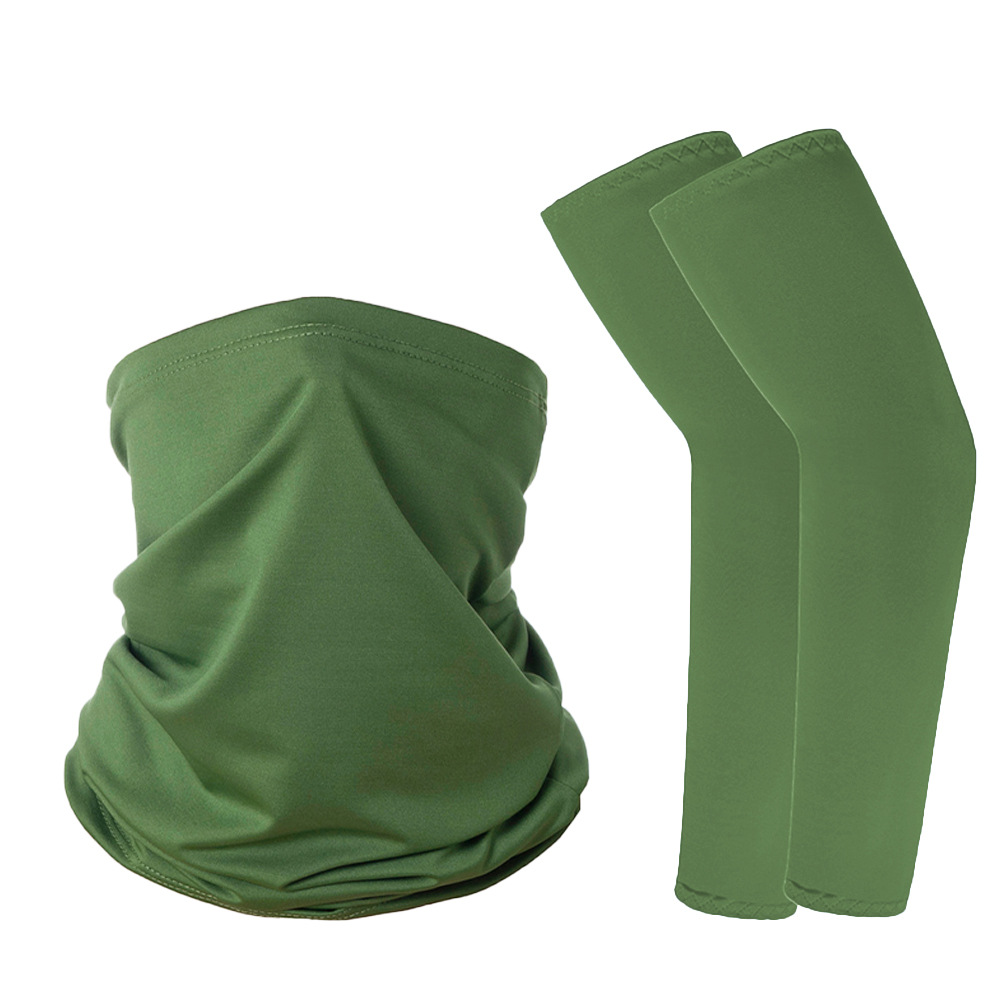 Picture of Ice Silk Sun Protection Sleeves Magic Headscarf Set Summer Sun Protection Cycling Sports Outdoor Equipment Combination Spot Wholesale