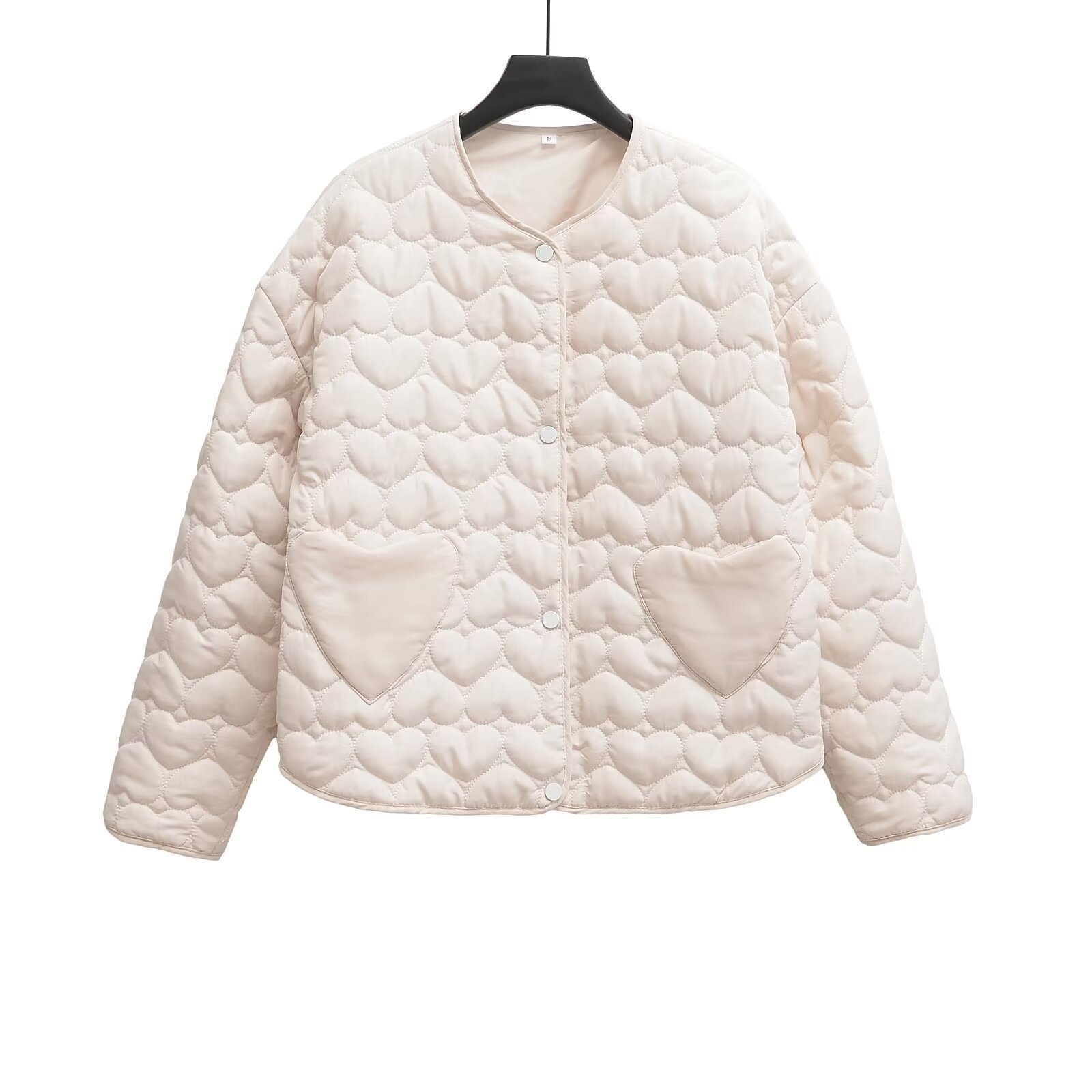 Picture of 2024 Autumn and Winter New European and American Cross-border Women's Clothing Street Fashion Round Neck Quilted Cotton Love Quilted Cotton Coat