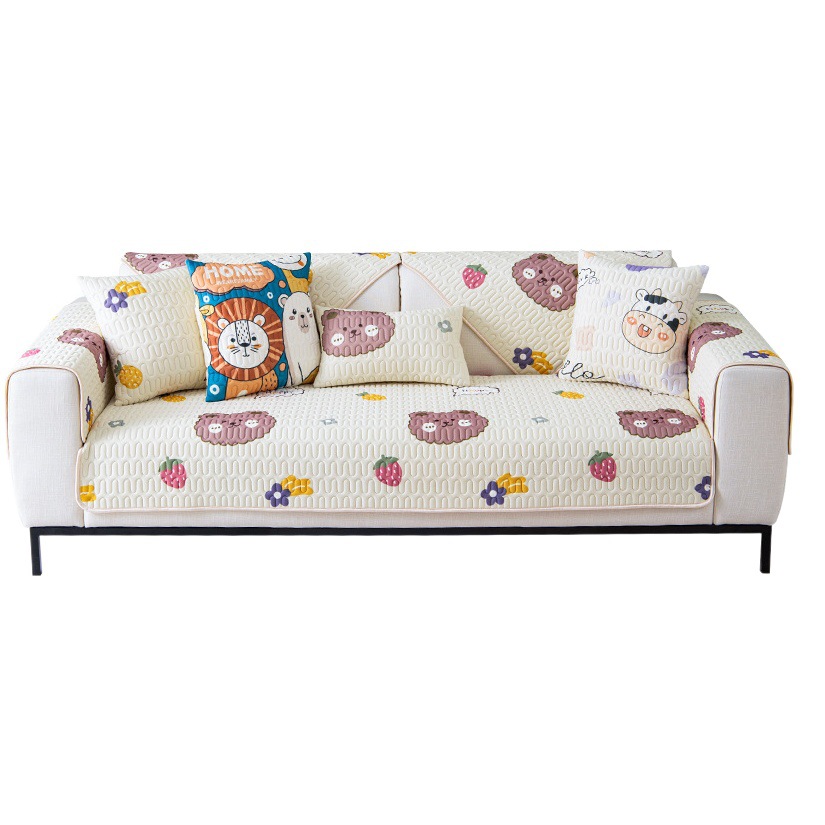 Latex Ice Silk Sofa Cushion Summer Non-Slip Mat Cushion Simple Modern Leather Sofa Cover Cloth Towel