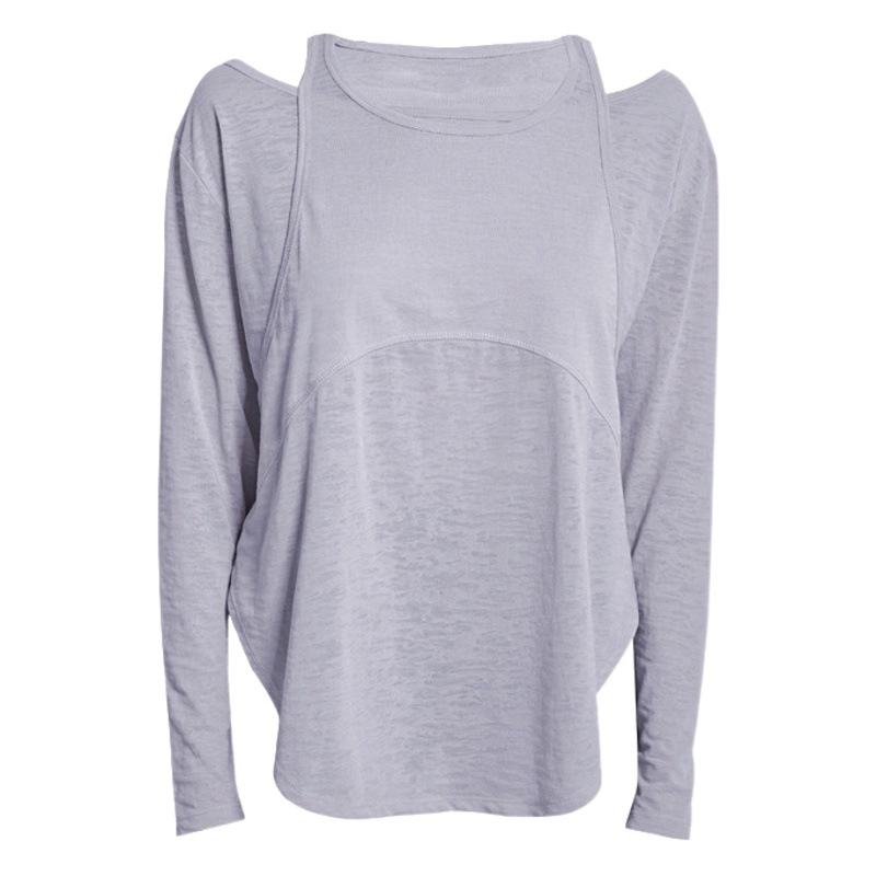2025 new yoga sports top women's loose plus size fitness long sleeve coat yoga clothing running blouse wholesale