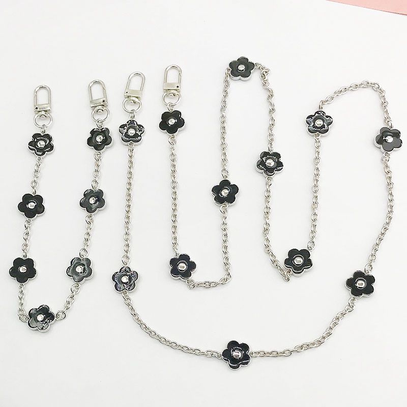 Yi Lian New Oil Dropping Flower Handheld Chain Xiaoxiang Style Mobile Phone Crossbody Chain Mobile Phone Case Accessories Hanging Ornaments Mobile Phone Chain for Women