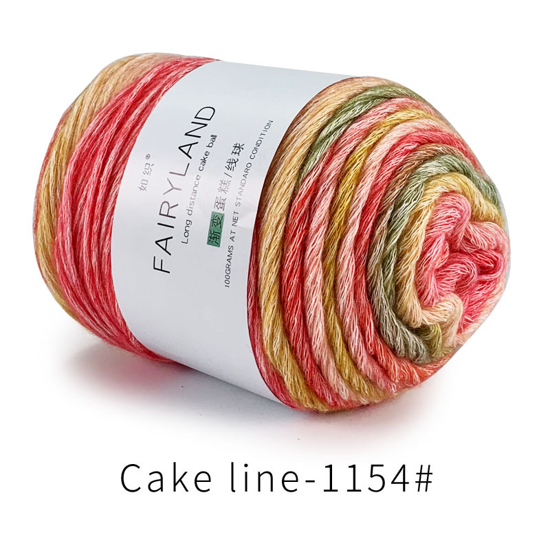 Picture of Cake line gradient segment dyed milk cotton wool ball ball scarf hat diy hand woven thread ball wholesale