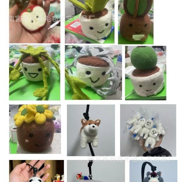 Hand-made poking toy finished matching material package to map customizable diy tool pure wool in stock and fast delivery