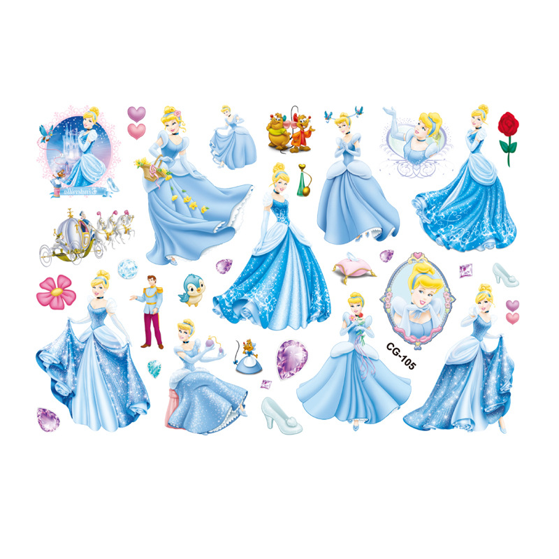 Picture of Children's Tattoo Stickers Birthday Party Tattoo Stickers Transfer Stickers Foreign Trade Snow White Sleeping Beauty Mermaid