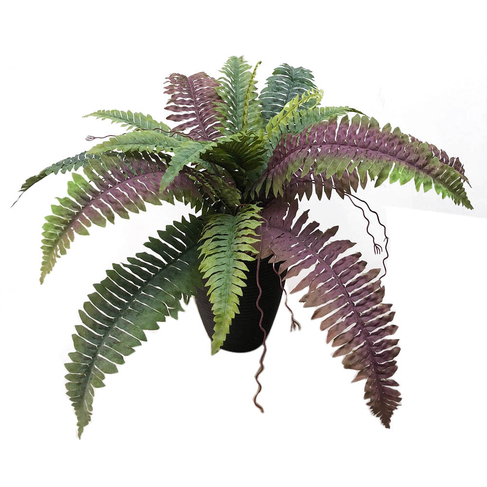 Picture of Simulated Plant Persian Grass Home Decoration Floor Bonsai Purple Hanging Bell Leaf Artificial Flowers and Green Plants Wave Grass Potted Plant