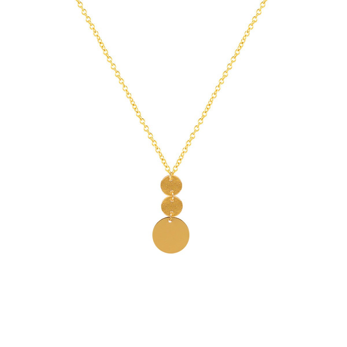 Picture of European and American Cross-Border Jewelry Large and Small Round Sequin Necklace Women's Personalized Creative Accessories Pendant Clavicle Chain