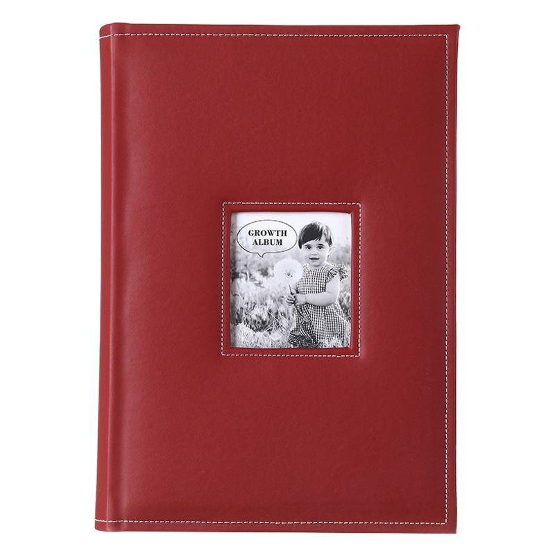 Paper Core Photo Album 6inch Family Growth Insert Album Photo Studio Pu Leather Children's Day Gift Growth Commemoration