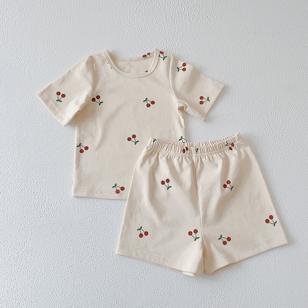 Picture of Xg Summer Cross-Border Popular Kidsren's Home Clothes Kidsren's Pajamas Set Pure Cotton Short-Sleeved Suit for Small and Medium-Sized Kidsren