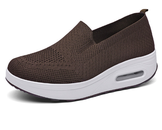 Picture of Foreign Trade 2025 Large Size Women's Shoes Pure Color Breathable Fly Woven Shoes One-Leg Women's Sports Shoes Socks Casual Shoes