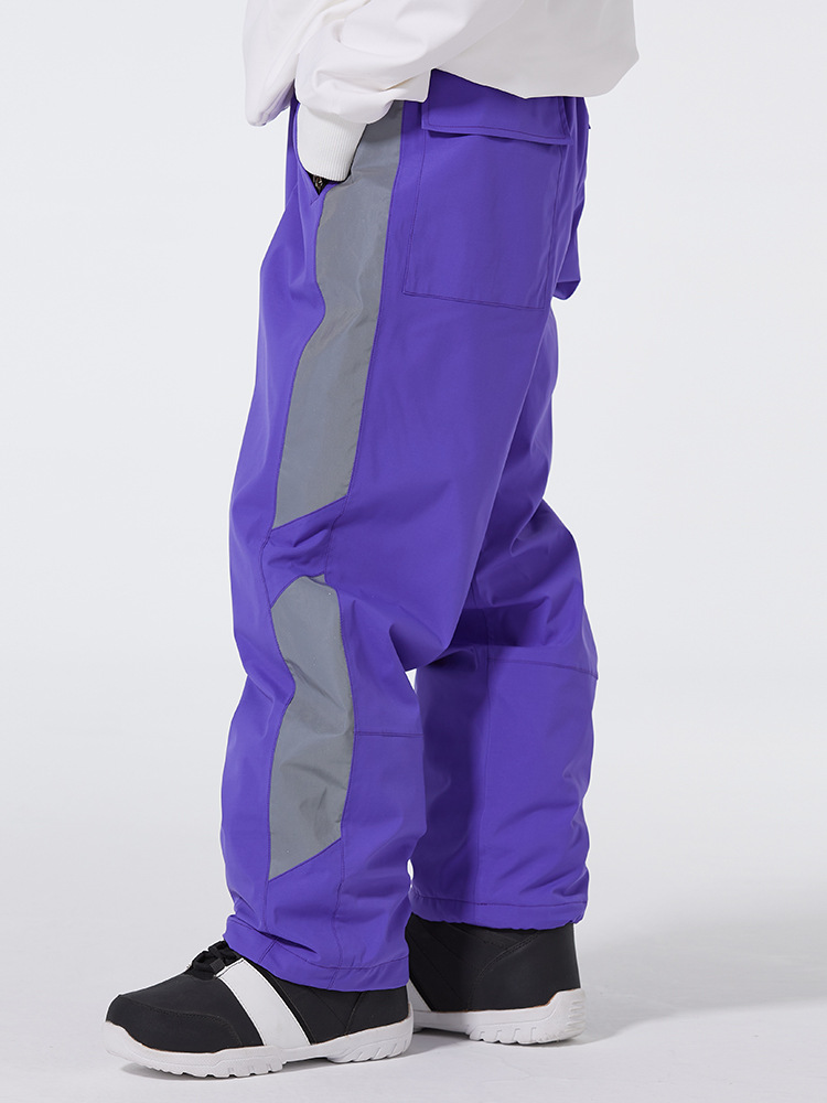 Ski Pants Men's and Women's Winter Outdoor Waterproof Warm Snowboard Double Ski Pants Loosen New Style