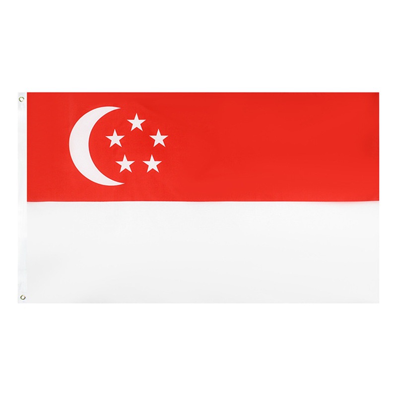 Singapore National Flag Star Moon Faith Flag 90*150cm Polyester Printed Flag Flag Spot Cross-border Special for IFA