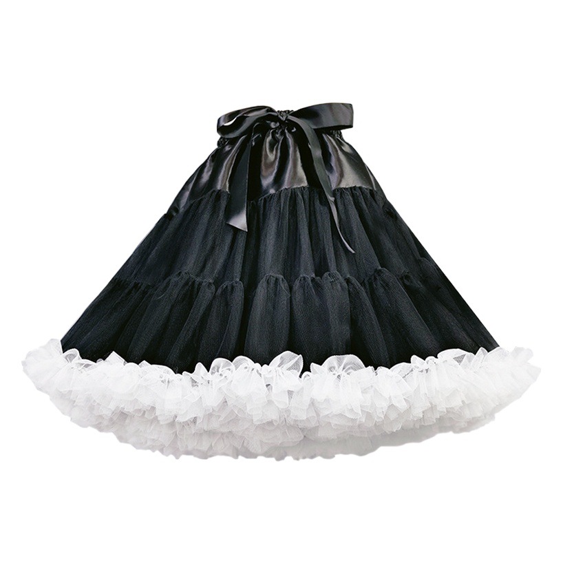 Bust Lolita Cloud Boneless Soft Gauze Skirt Support Black Cake Skirt Petticoat Tutu Skirt Mesh Skirt Support