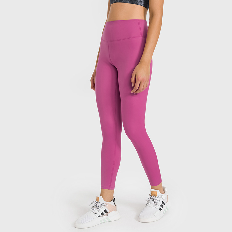 Picture of Spring and Summer New Style Nude Tight Yoga Pants High Waist Elastic Outer Wear Sports Fitness Nine-Point Pants for Women Dl186