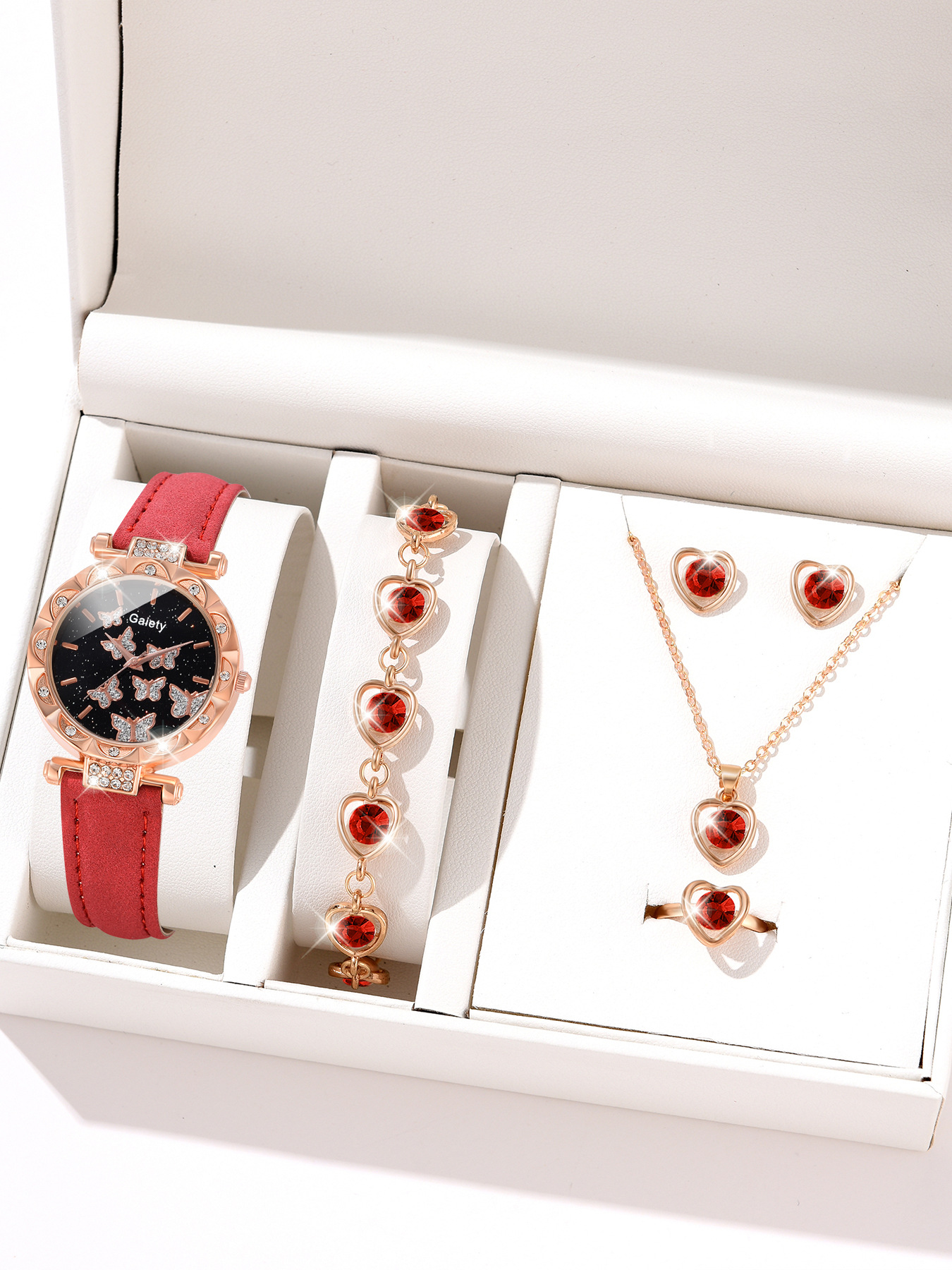 Picture of New TikTok Popular Women's Watch Fashion Personality Simple Watch Butterfly Digital Belt Watch Set